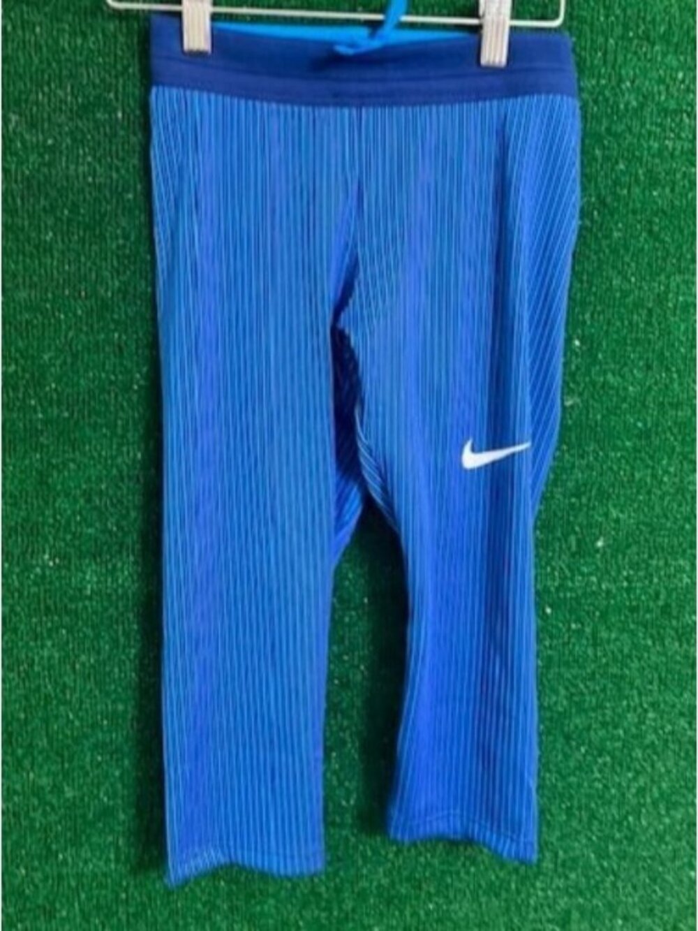 Women's Nike Pro Elite Track & Field 3/4 Tights Pants Blue AO8495-000 Size M